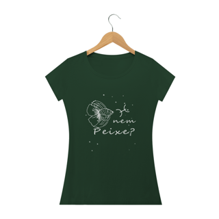 Nome do produto Camiseta Baby Long | Peixes | Nem Peixe? | P&B 