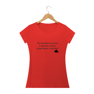 Nome do produto Camiseta Baby Long | Acredito no Amor | AstroVeg