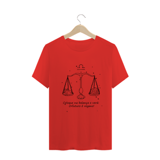 Nome do produto Camiseta Unissex | Libra | Coloque na balança e verá: O futuro é vegano! | P&B