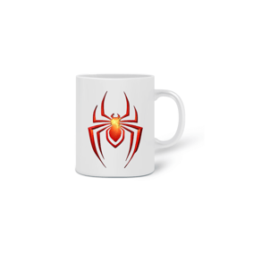 Caneca Homem Aranha Símbolo Branca