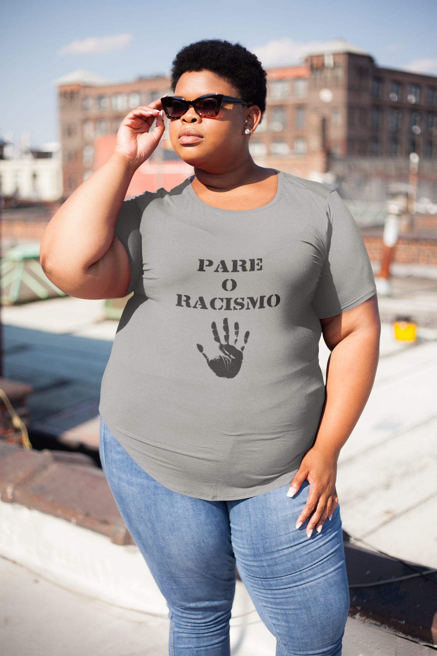 Pare o Racismo (plus size)