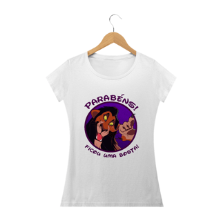 Nome do produto Camisa O Rei Leão - Scar Debochado - Modelo Feminino