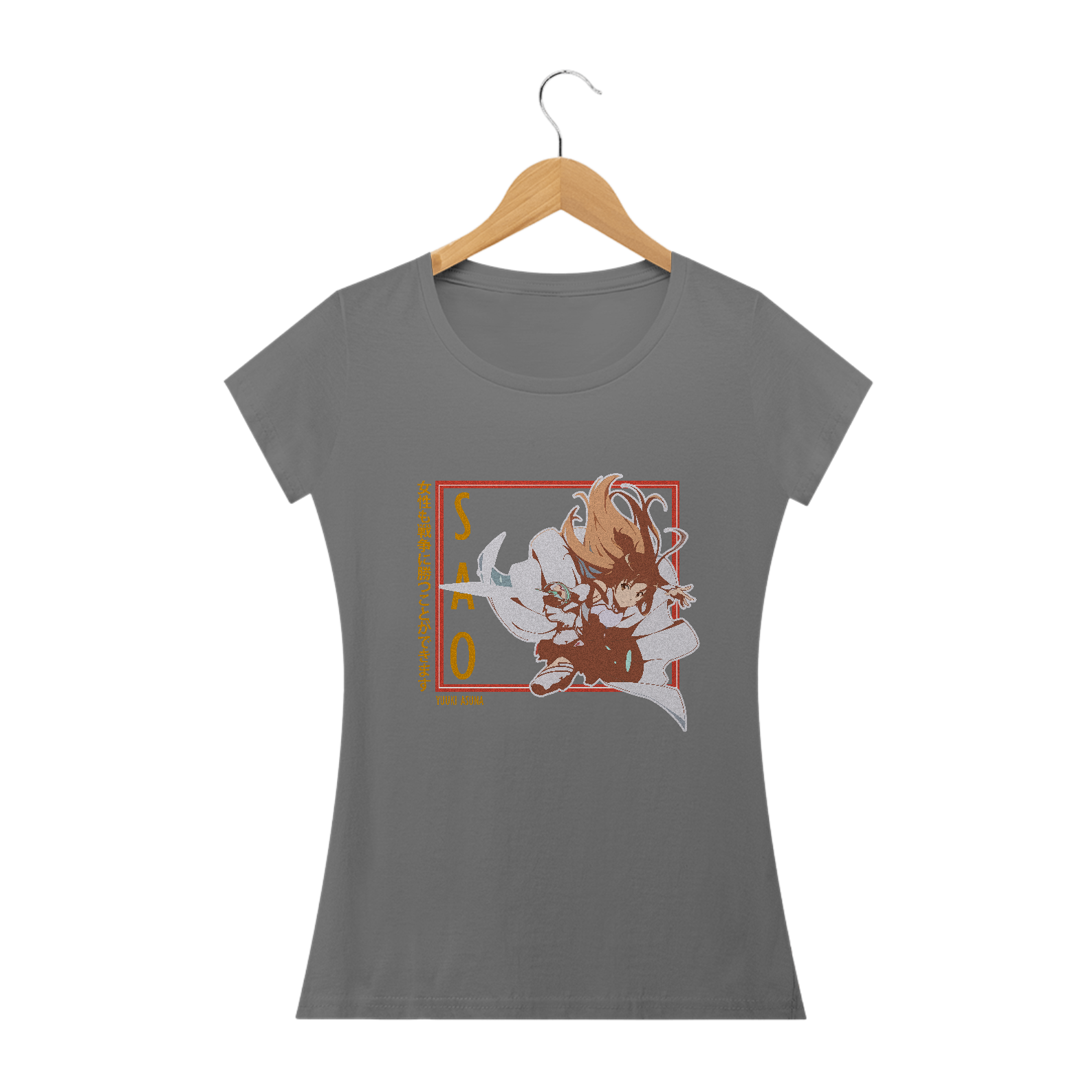 Camisa SAO - Yuuki Asuna Mulher da Guerra - Modelo Estonado