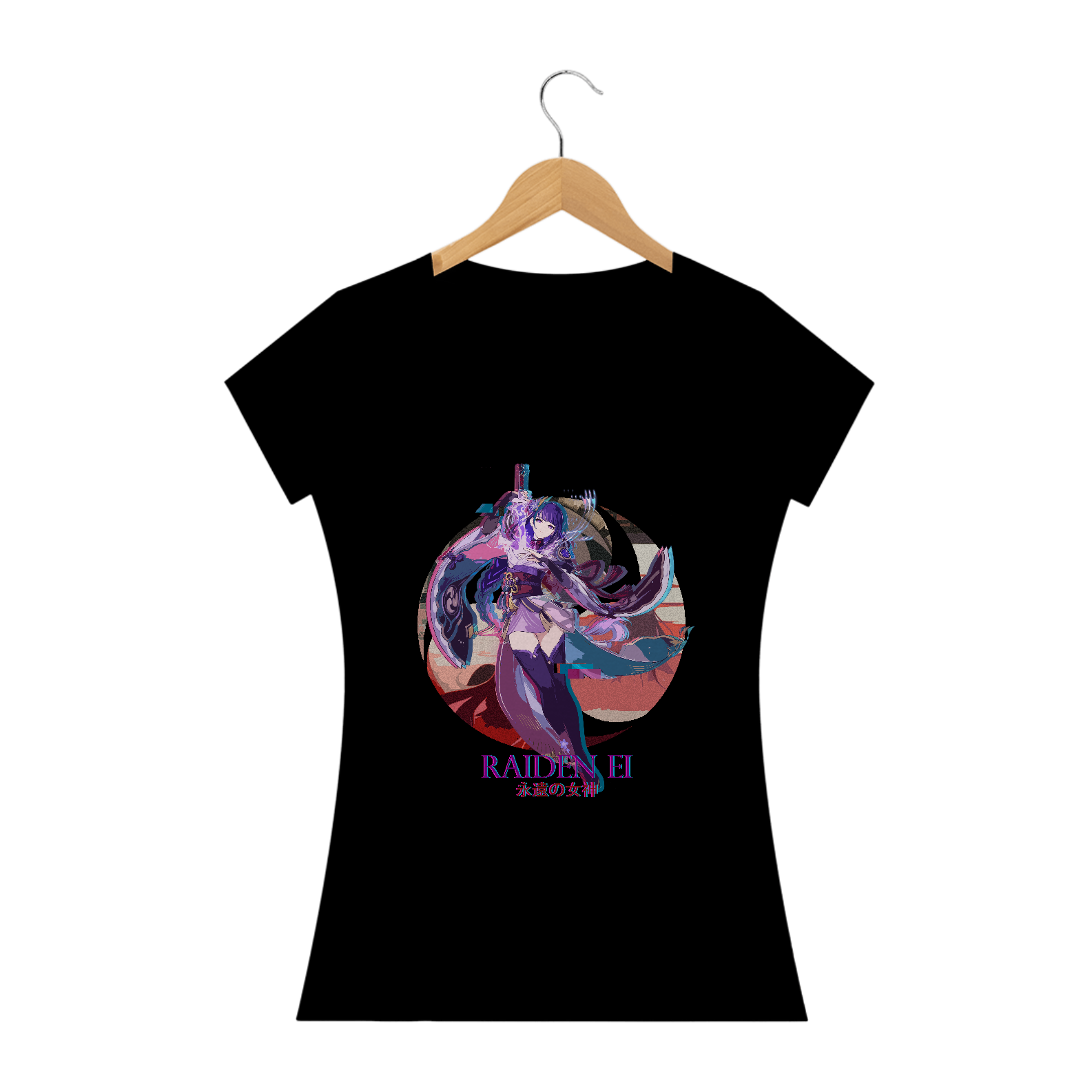 Camiseta Genshin Impact - Raiden Ei Impact - Feminino