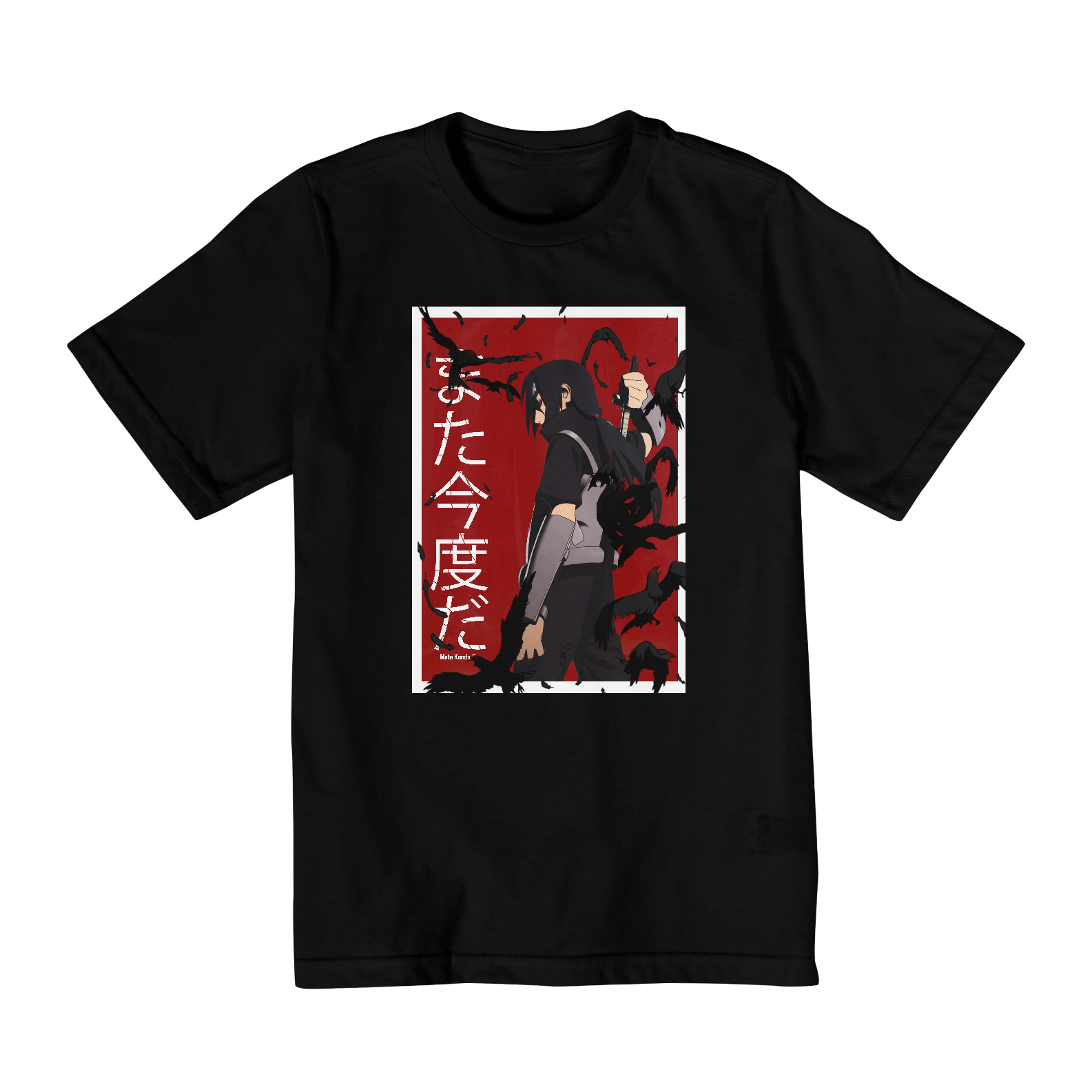 Camisa Naruto - Uchiha Itachi Mata Kondo Da - Modelo Quality Infantil (2 a 8 anos)