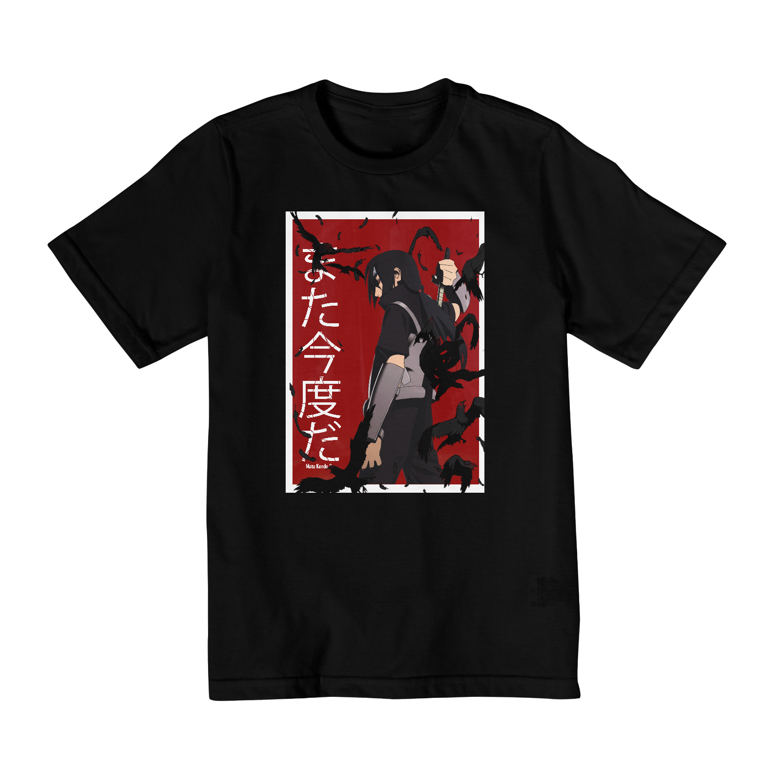 Camisa Naruto - Uchiha Itachi Mata Kondo Da - Modelo Quality Infantil (10 a 14 anos)