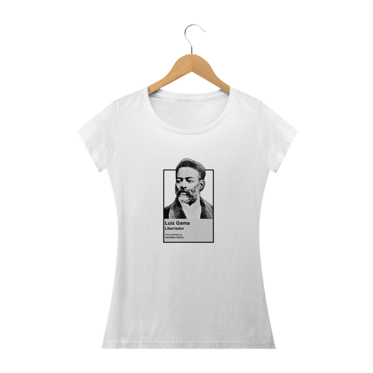 Nome do produto: Camiseta Pantone Luiz Gama