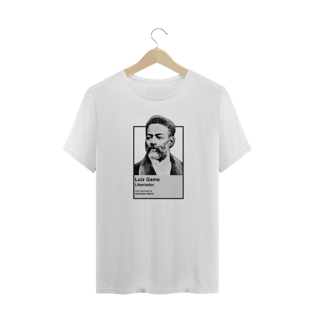 Nome do produto: Camiseta Pantone Luiz Gama
