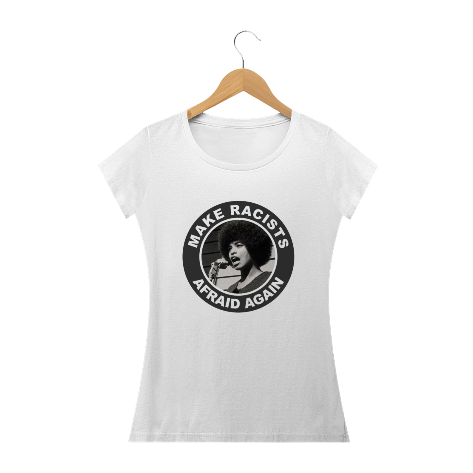 Camiseta Racists Afraid - Angela Davis