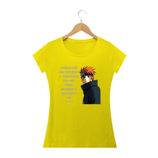 Nome do produtoCamiseta Feminina Frase Pain - Naruto