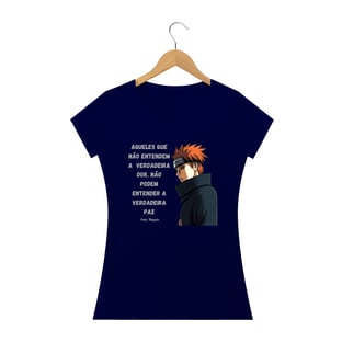 Nome do produtoCamiseta Feminina Frase Pain - Naruto