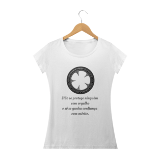 Nome do produtoCamiseta Feminina Frase Black Clover