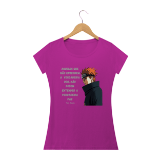Nome do produtoCamiseta Feminina Frase Pain - Naruto