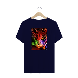 Nome do produto Camiseta Plus Graffiti Gato Neon