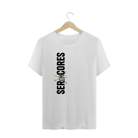 Camiseta Plus Seremcores em preto vertical