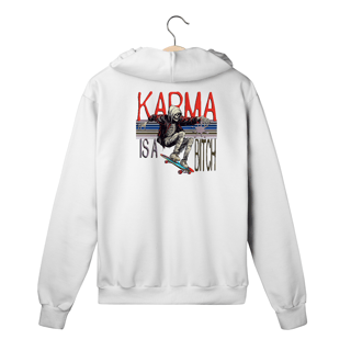 Nome do produto Moletom zíper Karma is a Bitch