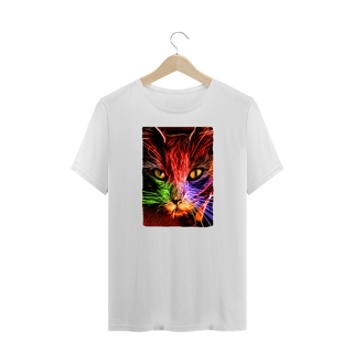 Nome do produto Camiseta Plus Graffiti Gato Neon
