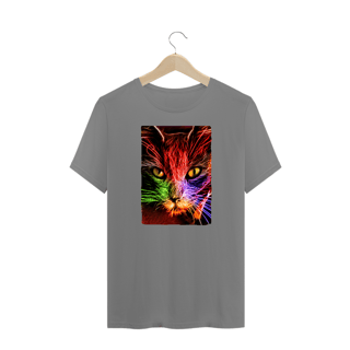 Nome do produto Camiseta Plus Graffiti Gato Neon