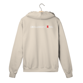 Nome do produtoMoletom zíper Inclassificável (branco)