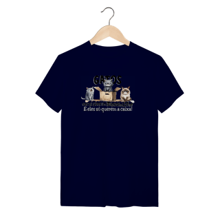 Nome do produto Camiseta Gatos só querem a caixa