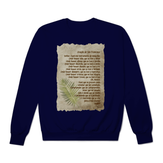 Nome do produtoMoletom fechado Oração de São Francisco (boho)