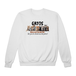 Nome do produto Blusão moletom Gatos - Deixei vc me adotar