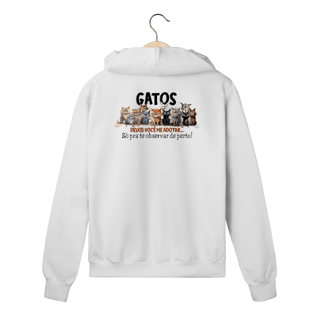 Nome do produto Moletom zíper Gatos - Deixei vc me adotar