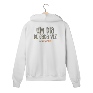 Nome do produto Moletom zíper Um dia de cada vez