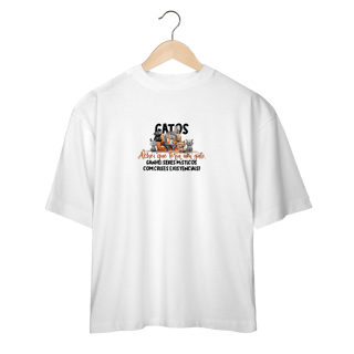 Nome do produto Camiseta Oversized Gatos - Seres Místicos
