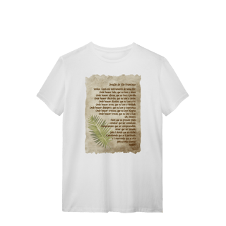 Nome do produtoCamiseta Oração de São Francisco (Boho)