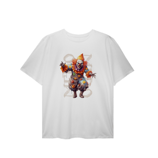 Nome do produtoCamiseta PLUS Halloween Medo de Palhaço 1