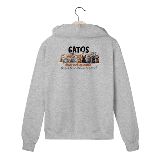 Nome do produto Moletom zíper Gatos - Deixei vc me adotar