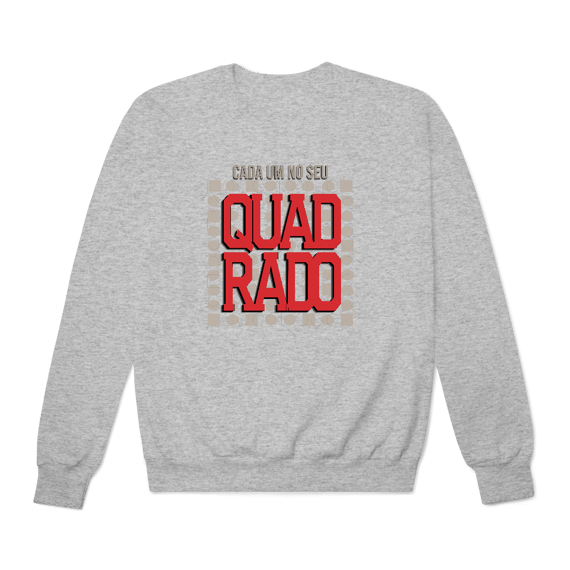 Blusão moletom Cada um no seu quadrado