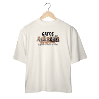Nome do produto Oversized Gatos - Deixei vc me adotar