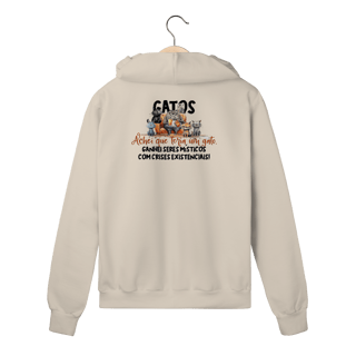Nome do produtoMoletom zíper Gatos - Seres Místicos