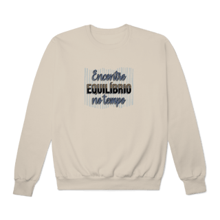 Nome do produtoMoletom fechado Encontre o equilíbrio no tempo