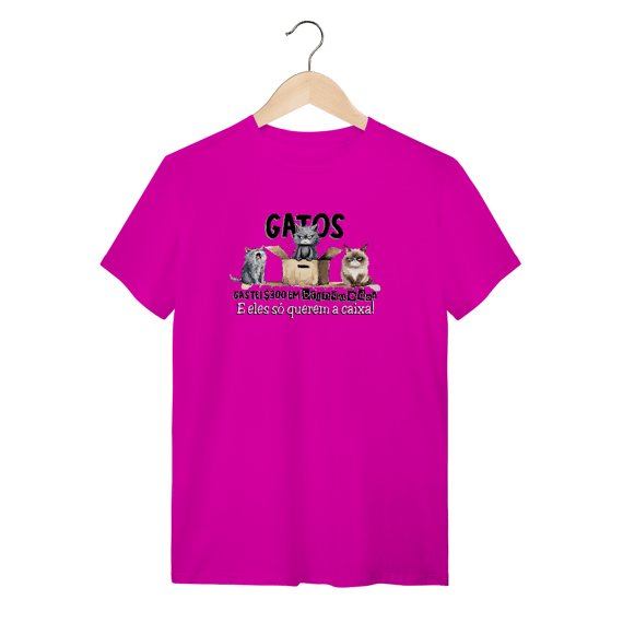 Camiseta Gatos - Só querem a caixa