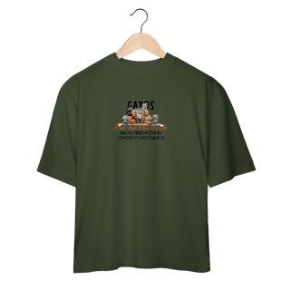 Nome do produto Camiseta Oversized Gatos - Seres Místicos