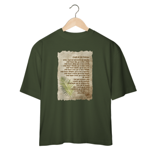 Camiseta Oversized Oração de São Francisco (boho)