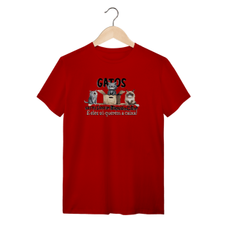 Nome do produto Camiseta Gatos só querem a caixa