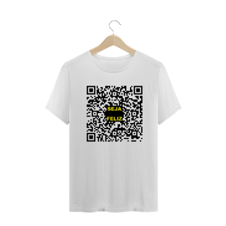Camiseta QRCode Seja Feliz