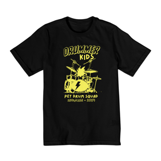 CAMISETA DRUMMER KIDS AMARELO (2 - 8 anos)