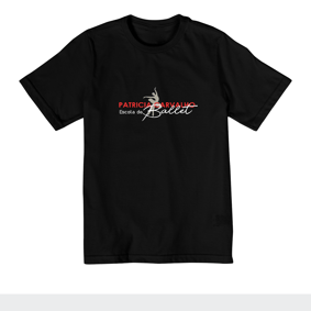 Camiseta Infantil Preta Escola de Ballet Patricia Carvalho