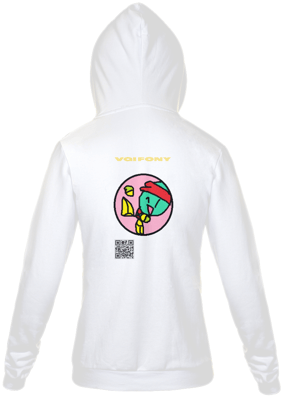 casaco do fony o desenho do papel branco vai fony