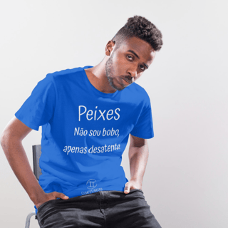 Nome do produto T-Shirt Masculina Básica Cores I - Peixes - Coleção Diversas