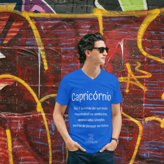 Nome do produto T-Shirt Masculina Básica Cores I - Capricórnio - Coleção Diversas