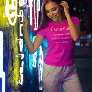 Nome do produto T-shirt Feminina Básica Cores I - Escorpião - Coleção Diversas