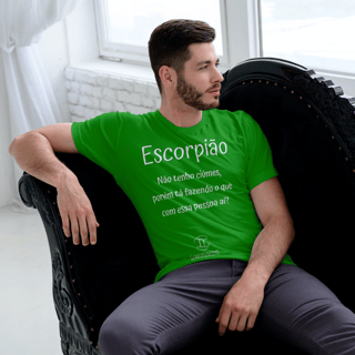 Nome do produto T-Shirt Masculina Básica Cores I - Escorpião - Coleção Diversas