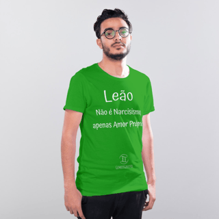 Nome do produto T-Shirt Masculina Básica Cores I - Leão - Coleção Diversas
