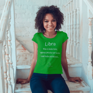 Nome do produto T-shirt Feminina Básica Cores I - Libra - Coleção Diversas